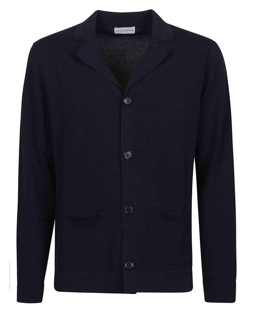 Ballantyne Blue Buttoned Knit Cardigan for men