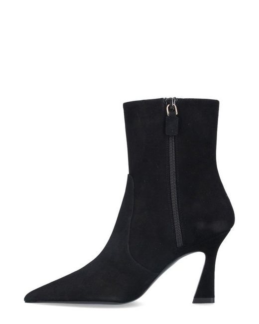 Stuart Weitzman Black Vinnie Heeled Ankle Boots