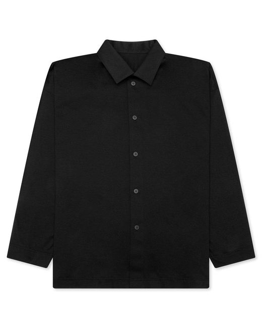 Homme Plissé Issey Miyake Black Streamline Button-Up Shirt for men