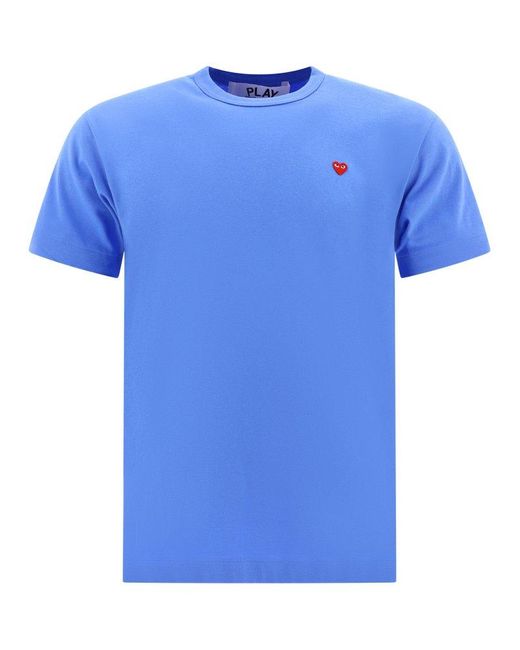 COMME DES GARÇONS PLAY Blue "Small Heart" T-Shirt for men