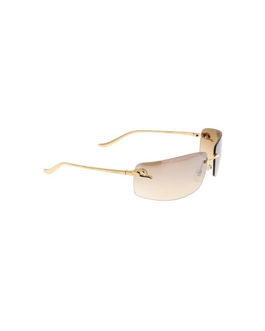 Cartier Black Rimless Sunglasses