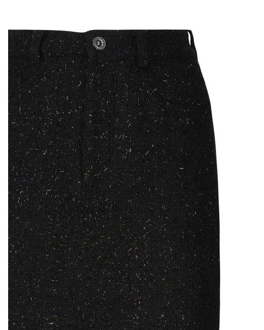 Self-Portrait Black Boucle Maxi Skirt