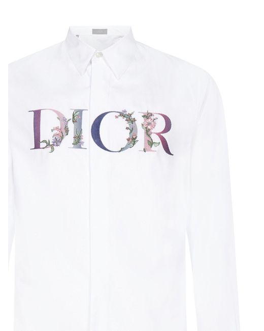 Dior Flowers Embroidered T-shirt Black Men's - SS21 - US