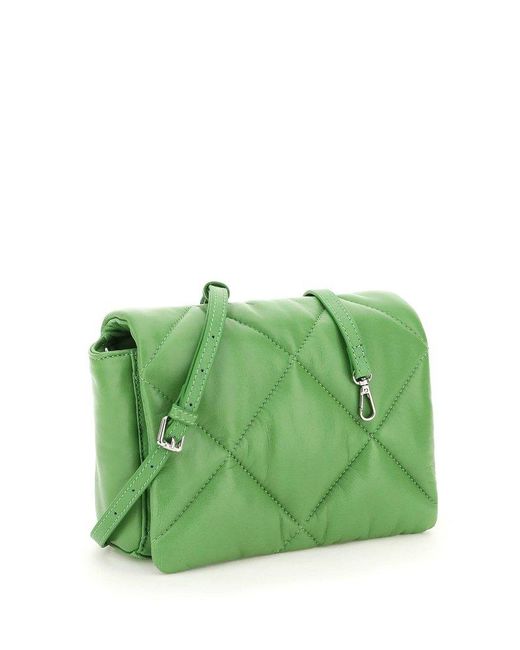Stand Studio Green Brynn Quilted Clutch Bag