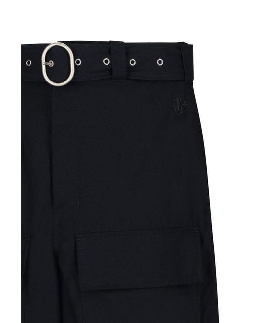 Jil Sander Black Belted Shorts for men