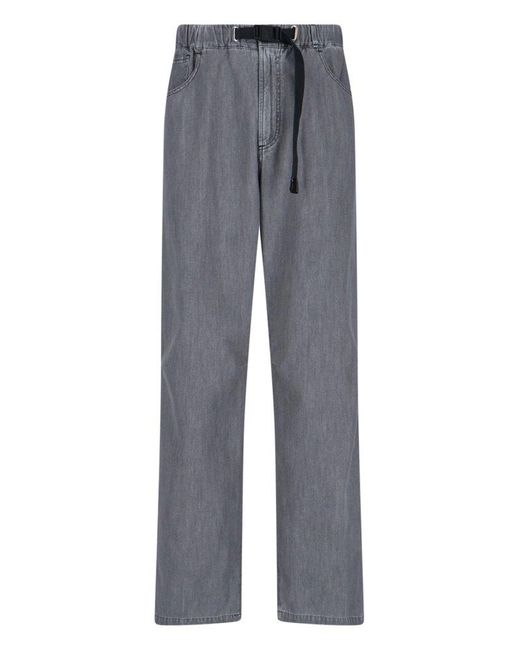 White Sand Gray Elastic Waist Pants for men