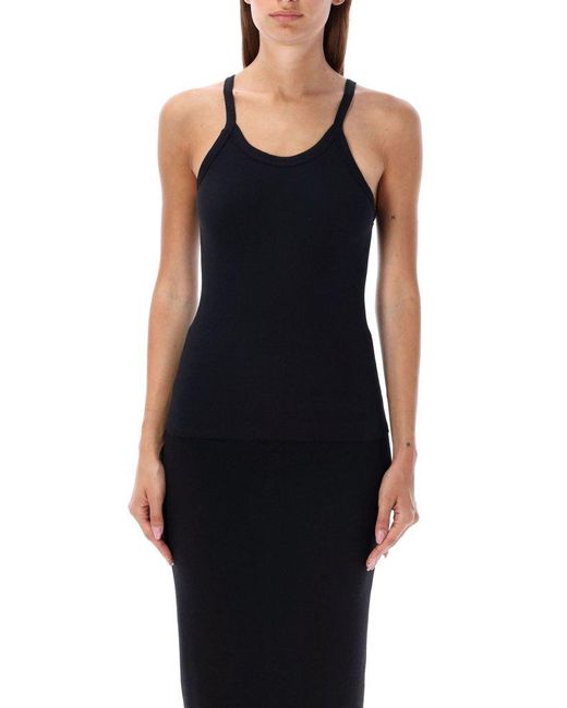 ÉTERNE Black Ribbed Tank Top