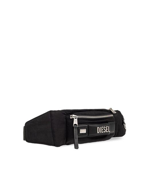 DIESEL Black 'logos' Belt Bag,
