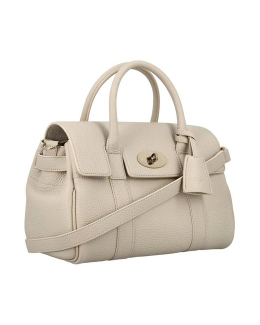Mulberry Natural Small Bayswater Foldover Top Tote Bag