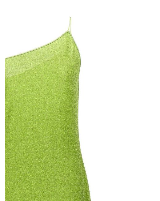 Oseree Green 'Lumiere Plumage' Long Dress