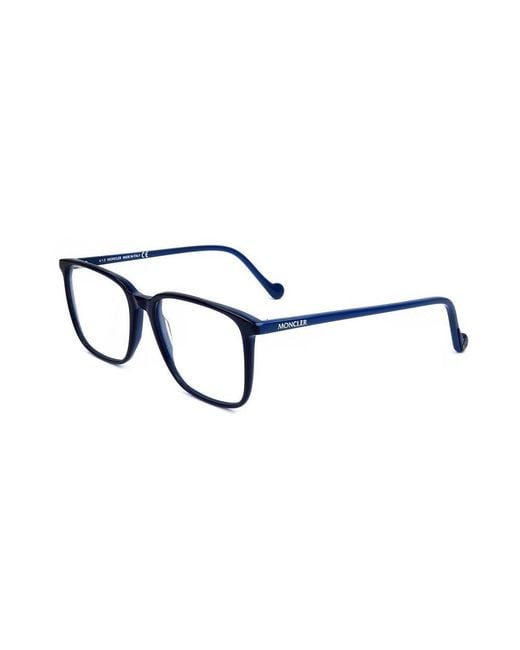 Moncler Black Rectangle Frame Glasses for men