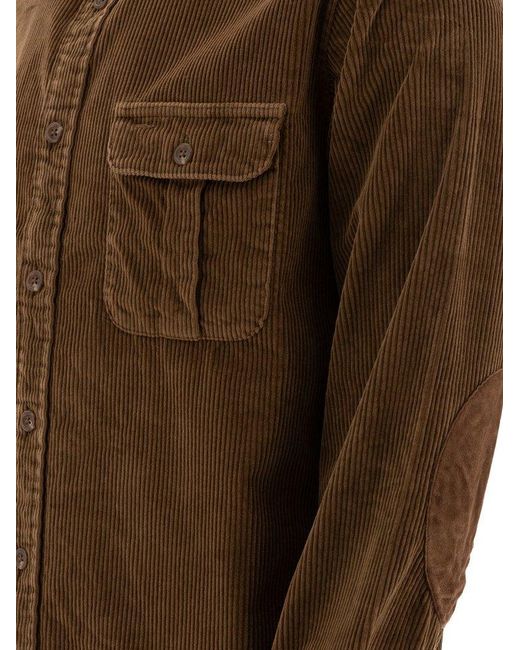 Polo Ralph Lauren Brown Long Sleeved Corduroy Shirt for men