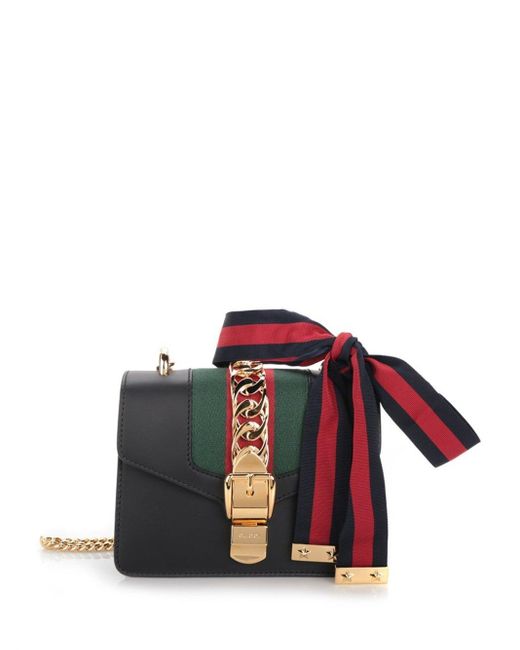 Gucci Black Sylvie Mini Chain Bag