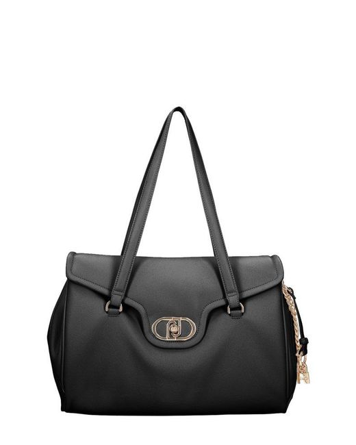 Liu Jo Black Better Logo Padlock Charm Handbag