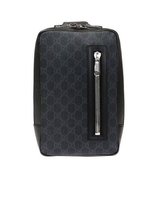 Gucci GG Supreme Crossbody Bag in Black for Men Lyst