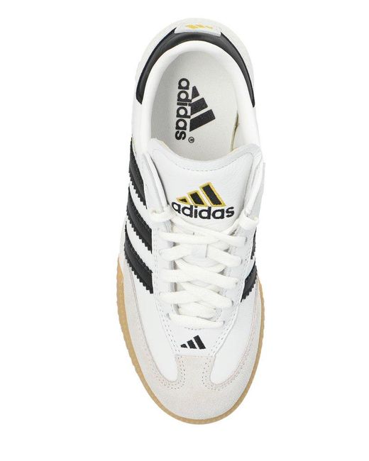 Adidas Originals White Samba Mn Low-Top Sneakers for men