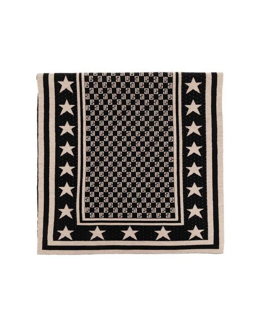 Balmain Patterned Scarf, in Black for Men Lyst