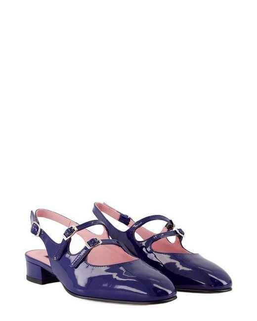 CAREL PARIS Blue Paris Peche Slingback Mary Janes