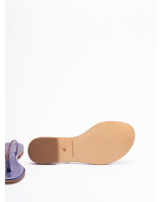 Kima Purple Thong Sandals
