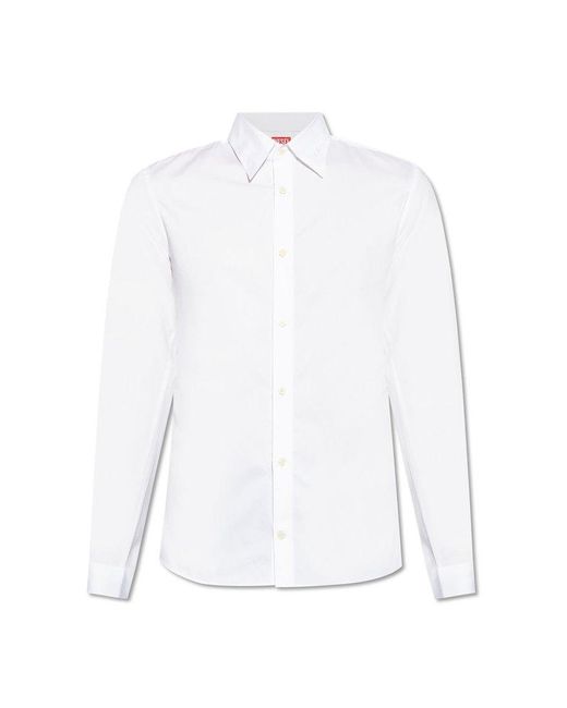 DIESEL White Shirt `s-fitty-a`, for men