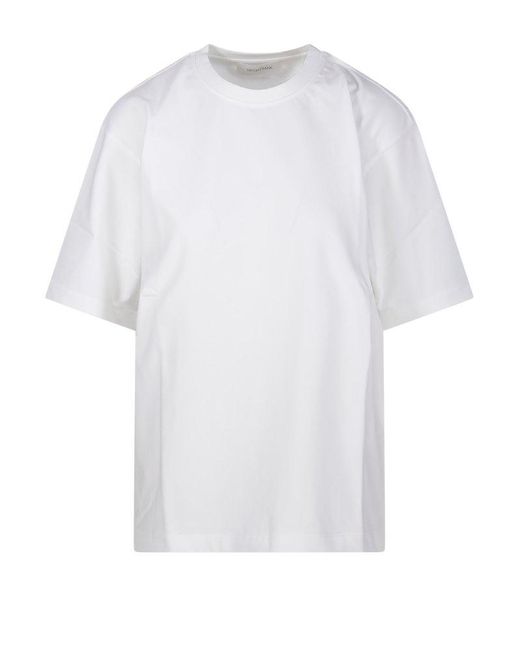 Sportmax White Crewneck Short-sleeved T-shirt