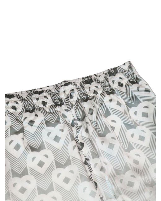 Casablanca Gray Gradient Heart Monogram Shorts for men