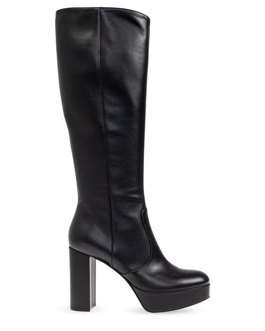 Gianvito Rossi Black Platform Boots 'Portree'