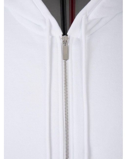 Thom Browne White Rwb Stripe Zipped Jacket for men