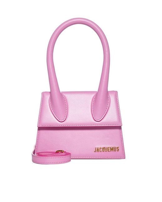 Jacquemus Pink Le Chiquito Logo Lettering Mini Tote Bag