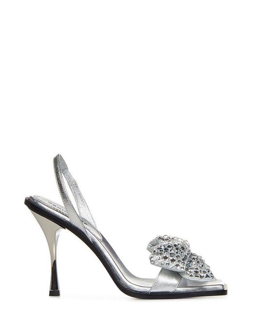 DSquared² Metallic Bow Detailed Open Toe Sandals