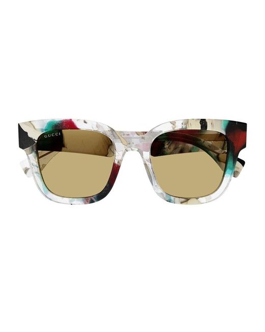 Gucci Multicolor Rectangle Frame Sunglasses
