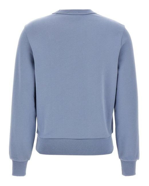 A.P.C. Blue Logo Flocked Boxy Fit Sweatshirt