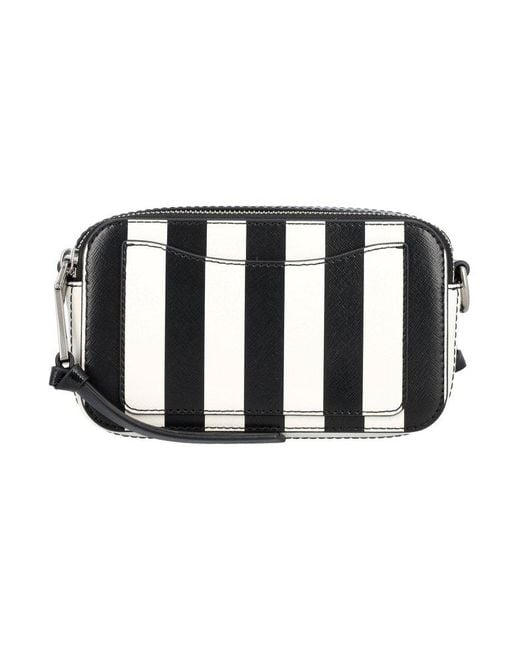 Marc Jacobs Black The Striped Snapshot Cross-body Bag