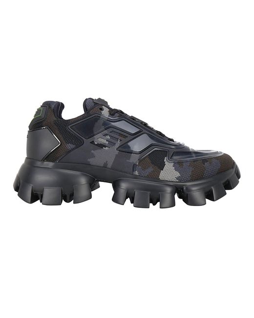 Prada Multicolor Cloudbust Thunder Camouflage Sneakers for men