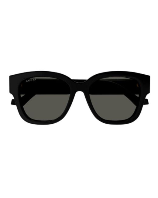 Gucci Black Low Nose Bridge Round Frame Sunglasses