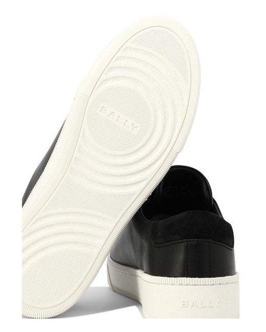 Bally Black Ryver Logo Plaque Lace-up Sneakers