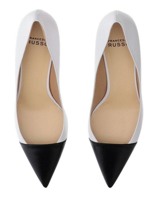Francesco Russo Multicolor Pointed Toe Pumps