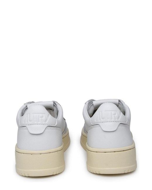 Autry White Medalist Low-Top Sneakers