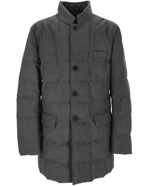 Fay Gray Quilted Button-Up Jacket for men