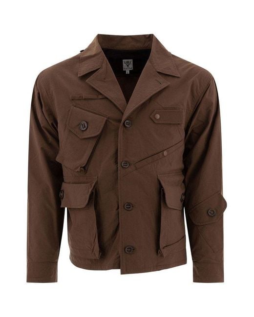 South2 West8 Brown Tenkara Utility Jacket for men