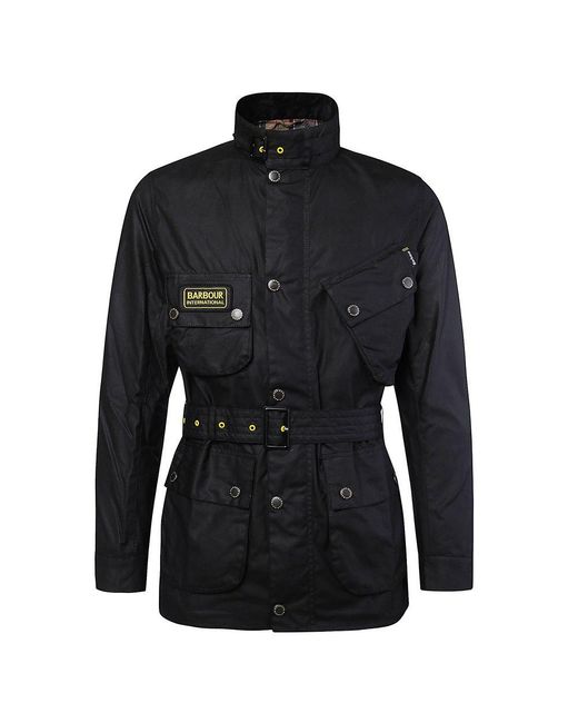 Barbour B.intl International Waxed Jacket in Black for Men | Lyst Australia