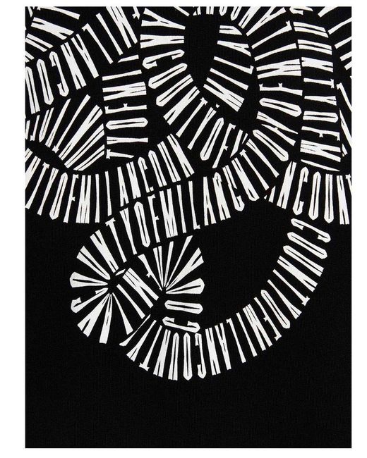 Marcelo Burlon Black Graphic Printed Drawstring Hoodie for men
