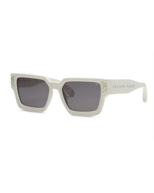 Philipp Plein Gray Rectangle Frame Sunglasses for men