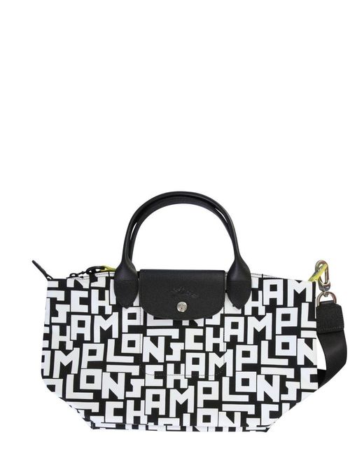 Longchamp Black Le Pliage Lgp - Top Handle Bag M