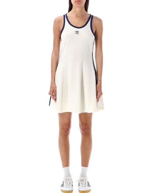Adidas Originals White Sleeveless Tank Dress