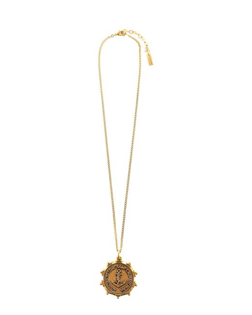 Saint Laurent Multicolor Anchor-medallion Necklace