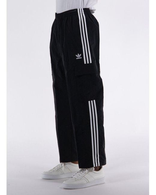 Adidas Originals Black Adicolor Classics 3-Stripes Cargo Pants for men