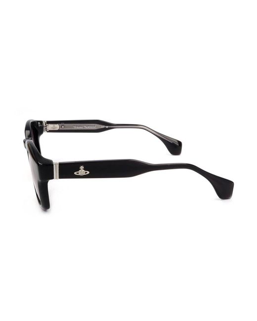サングラス Vivienne Westwood Sunglasses VW5025 091 Black Square Frame Vivienne Westwood VW5025 091 GLOSS BLACK/CLEAR GRAD 49/22