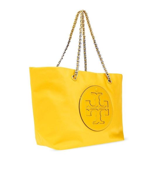 Tory Burch Yellow Shopper Bag