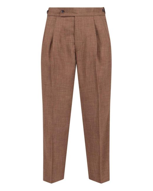 Needles Brown Wide Tailored Trousers for men